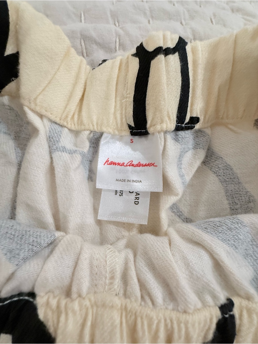 Hanna Andersson Flannel Cream Penguin Pajama Set Size Small - New - Picture 7 of 8